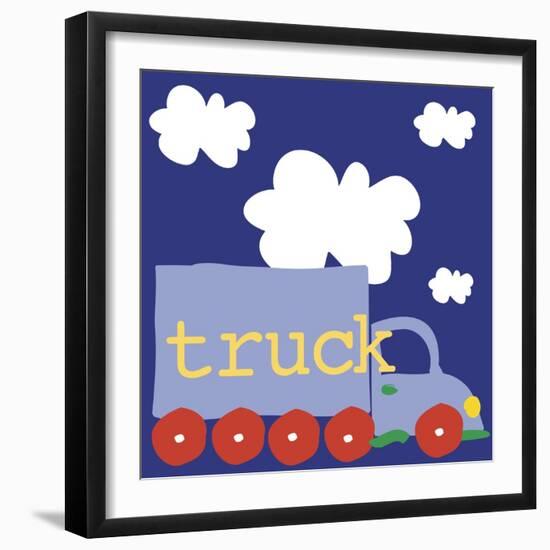 Blue Truck-Erin Clark-Framed Premium Giclee Print