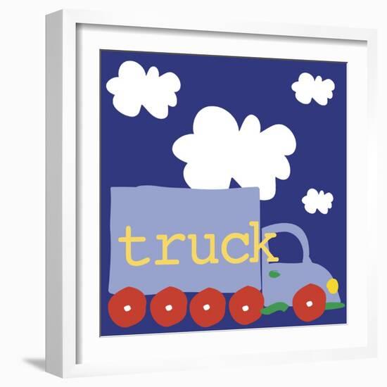 Blue Truck-Erin Clark-Framed Premium Giclee Print