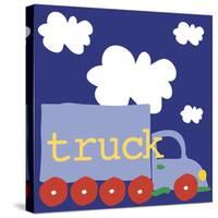 Blue Truck-Erin Clark-Stretched Canvas