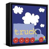 Blue Truck-Erin Clark-Framed Stretched Canvas