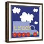 Blue Truck-Erin Clark-Framed Giclee Print