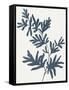 Blue Twig II-Isabelle Z-Framed Stretched Canvas