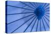 Blue Umbrella-Kathy Mahan-Stretched Canvas