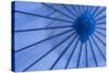 Blue Umbrella-Kathy Mahan-Stretched Canvas