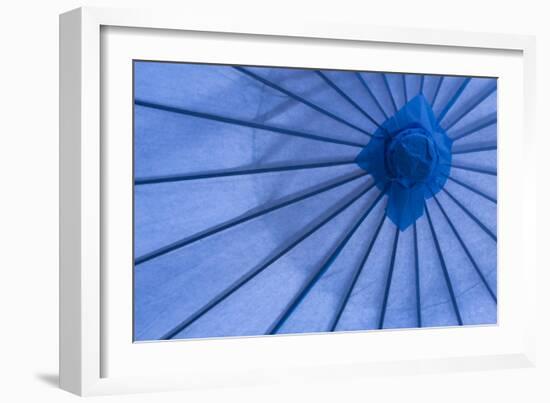 Blue Umbrella-Kathy Mahan-Framed Photographic Print