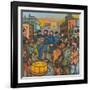 Blue-Uniformed Members of the Salvation Army Singing, Playing their Instruments and Saving Souls-Ronald Ginther-Framed Giclee Print