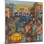 Blue-Uniformed Members of the Salvation Army Singing, Playing their Instruments and Saving Souls-Ronald Ginther-Mounted Giclee Print