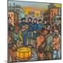 Blue-Uniformed Members of the Salvation Army Singing, Playing their Instruments and Saving Souls-Ronald Ginther-Mounted Giclee Print