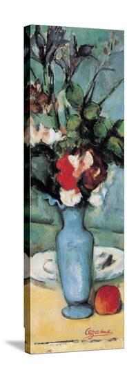 Blue Vase (detail)-Paul Cézanne-Stretched Canvas