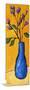 Blue Vase On Yellow-Patty Baker-Mounted Art Print