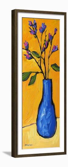 Blue Vase On Yellow-Patty Baker-Framed Premium Giclee Print