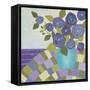 Blue Vase, Purple Flowers-Lisa Frances Judd-Framed Stretched Canvas