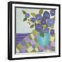 Blue Vase, Purple Flowers-Lisa Frances Judd-Framed Art Print