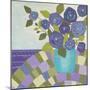 Blue Vase, Purple Flowers-Lisa Frances Judd-Mounted Art Print