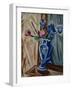 Blue Vase with Flowers, 1913-Olga Vladimirovna Rozanova-Framed Giclee Print