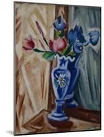 Blue Vase with Flowers, 1913-Olga Vladimirovna Rozanova-Mounted Giclee Print