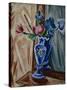 Blue Vase with Flowers, 1913-Olga Vladimirovna Rozanova-Stretched Canvas
