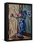 Blue Vase with Flowers, 1913-Olga Vladimirovna Rozanova-Framed Stretched Canvas