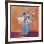 Blue Vase with Flowers-Nancy Ortenstone-Framed Giclee Print