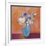 Blue Vase with Flowers-Nancy Ortenstone-Framed Giclee Print