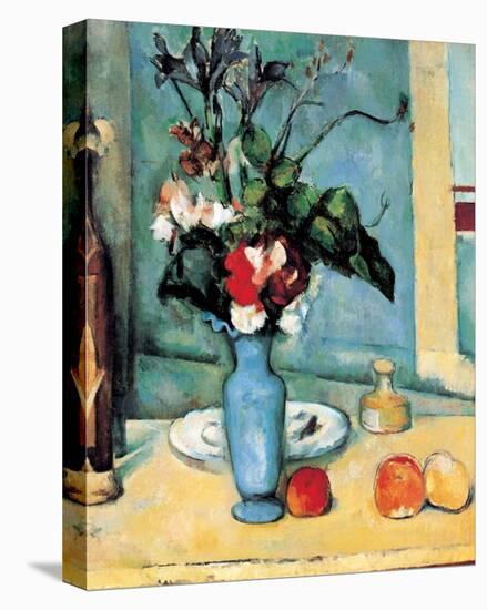 Blue Vase-Paul Cézanne-Stretched Canvas