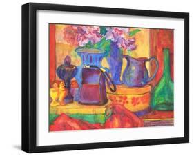 Blue Velvet Purse-Blenda Tyvoll-Framed Art Print