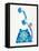 Blue Vintage Phone-Cat Coquillette-Framed Stretched Canvas