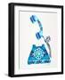 Blue Vintage Phone-Cat Coquillette-Framed Giclee Print