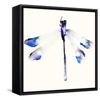 Blue & Violet Dragonfly-Karin Johannesson-Framed Stretched Canvas