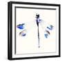 Blue & Violet Dragonfly-Karin Johannesson-Framed Art Print