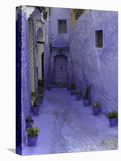 Blue Walkway, Morocco-Pietro Simonetti-Stretched Canvas