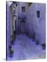 Blue Walkway, Morocco-Pietro Simonetti-Stretched Canvas