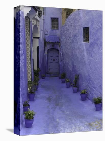 Blue Walkway, Morocco-Pietro Simonetti-Stretched Canvas