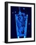 Blue Water Being Poured into Tumbler-null-Framed Photographic Print