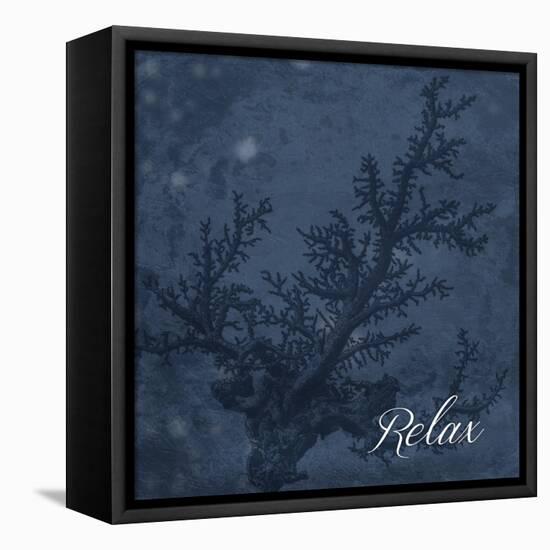 Blue Water Coral Relax-Jace Grey-Framed Stretched Canvas