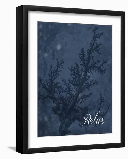 Blue Water Coral Relax-Jace Grey-Framed Art Print