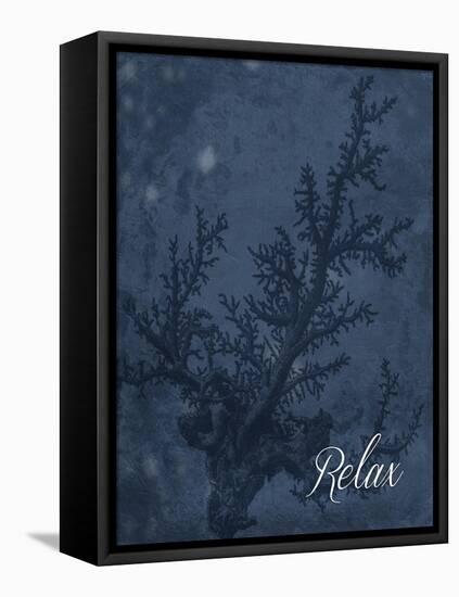 Blue Water Coral Relax-Jace Grey-Framed Stretched Canvas