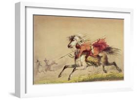 Blue Water Creek Battle, 1855-Alfred Jacob Miller-Framed Giclee Print