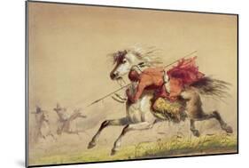 Blue Water Creek Battle, 1855-Alfred Jacob Miller-Mounted Giclee Print