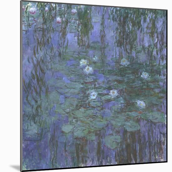 Blue Water Lilies, 1916-1919-Claude Monet-Mounted Art Print