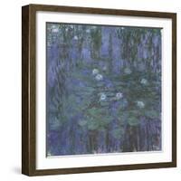 Blue Water Lilies, 1916-1919-Claude Monet-Framed Giclee Print