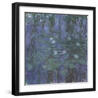 Blue Water Lilies, 1916-1919-Claude Monet-Framed Giclee Print