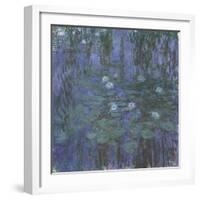 Blue Water Lilies, 1916-1919-Claude Monet-Framed Giclee Print