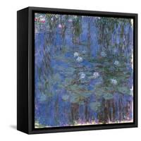 Blue Water Lilies-Claude Monet-Framed Stretched Canvas