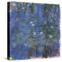 Blue Water Lilies-Claude Monet-Stretched Canvas