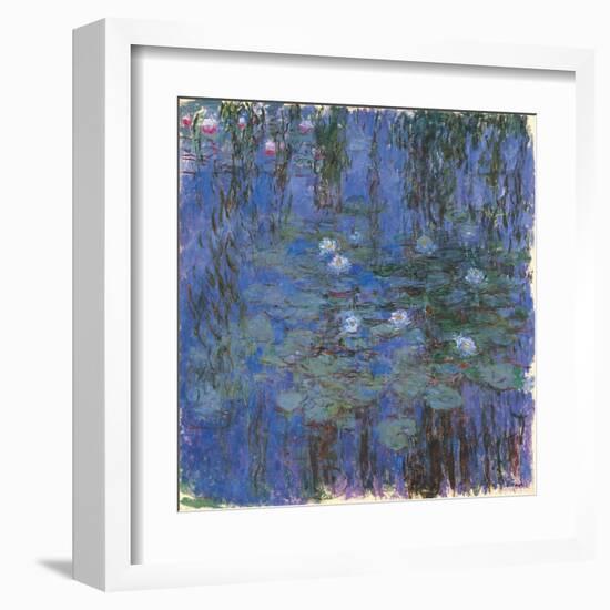 Blue Water Lilies-Claude Monet-Framed Art Print