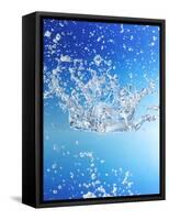 Blue Water with Bubbles-Karl Newedel-Framed Stretched Canvas