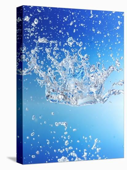 Blue Water with Bubbles-Karl Newedel-Stretched Canvas