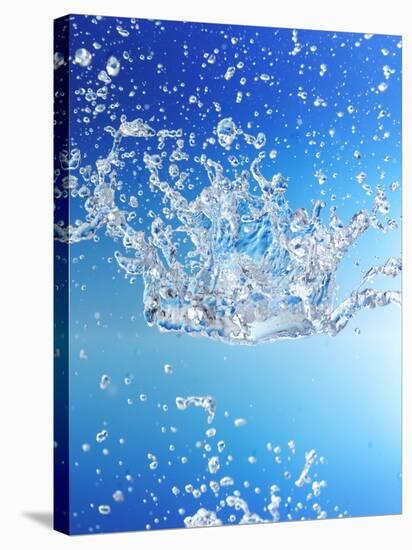 Blue Water with Bubbles-Karl Newedel-Stretched Canvas