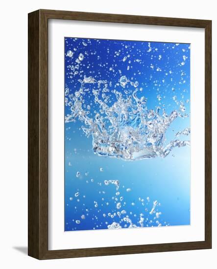 Blue Water with Bubbles-Karl Newedel-Framed Photographic Print